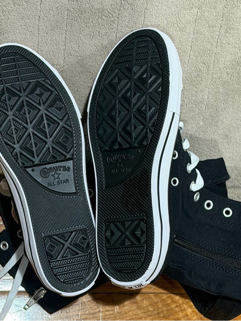 New Converse Chuck Taylor All Star XX Hi Knee High Black Boots Youth Size 3 - Picture 6 of 7